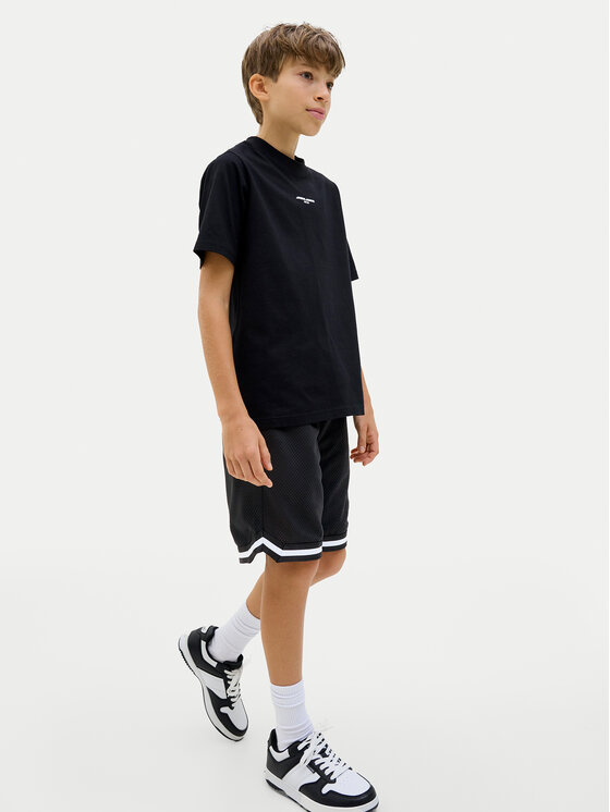 Jack & Jones Junior Jack & Jones Junior Szorty sportowe Karl 12278621 Czarny Relaxed Fit