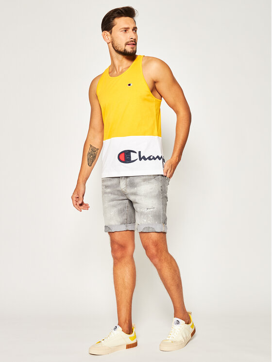 yellow champion shorts and tank