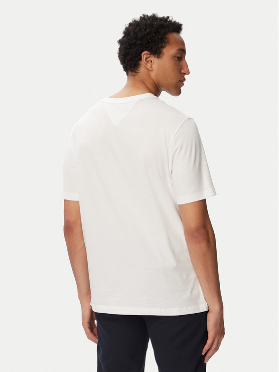 Tommy Hilfiger Tommy Hilfiger Majica Script Stack MW0MW43224 Bela Regular Fit