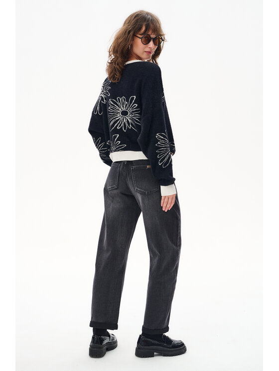 blue shadow blue shadow Sweter Taris Czarny Regular Fit