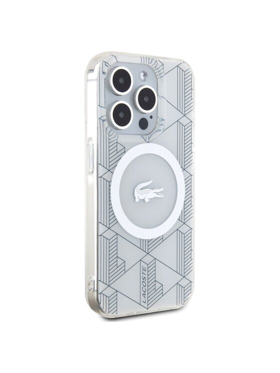 Lacoste Lacoste Etui na telefon Apple iPhone 15 Pro Szary