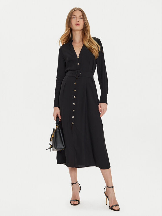 TWINSET TWINSET Haljina košulja 242TT2320 Crna Loose Fit