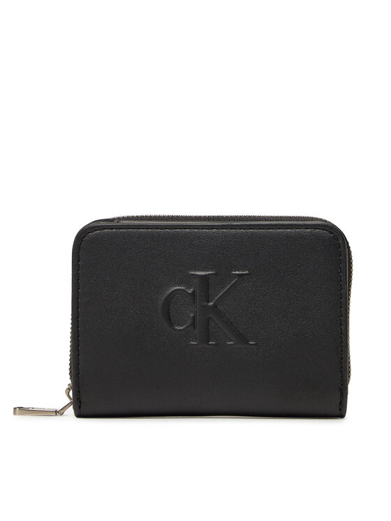 Calvin Klein Jeans Calvin Klein Jeans Малък дамски портфейл Sculpted Med Flap Zip Around LV04K1004G Черен