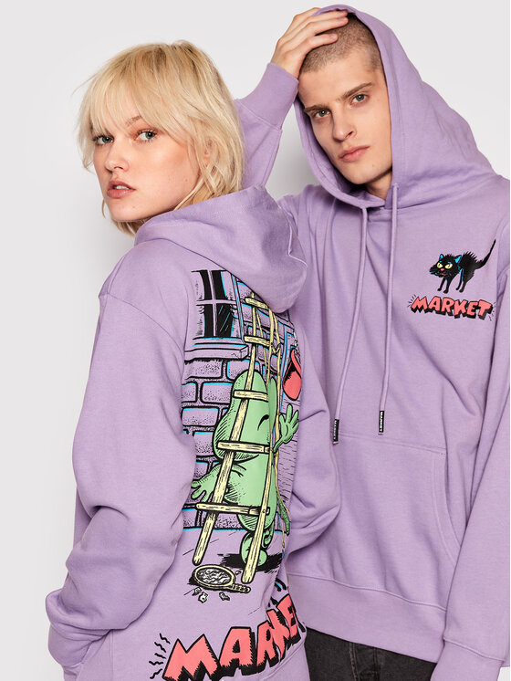 Market Felpa Unisex Market Very Superstitious 397000383 Viola Relaxed Fit Modivo