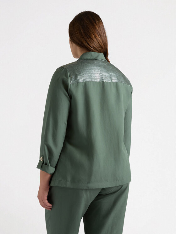 Fiorella Rubino Fiorella Rubino Camicia 5051T001278N035 Verde A-Line Fit