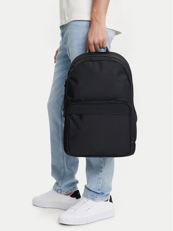 Tommy Hilfiger Tommy Hilfiger Nahrbtnik Th Repreve Backpack AM0AM13184 Črna