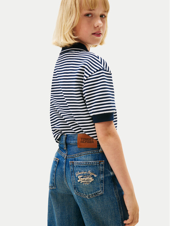 Tommy Hilfiger Tommy Hilfiger Jeans hlače KG0KG08745 Modra Wide Leg