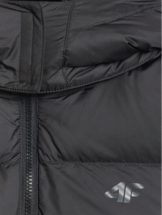 4F 4F Kamizelka NATURAL (DOWN) WARMTH Czarny Oversize