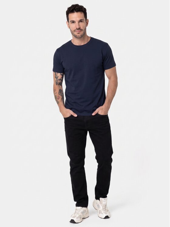 BASICLO BASICLO T-Shirt W-2325-22 Granatowy Regular Fit