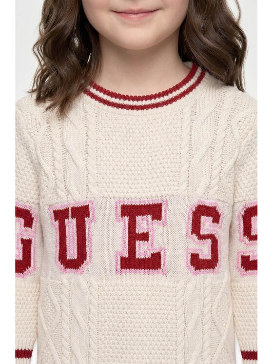 Guess Kids Guess Kids Sukienka codzienna 181517 Beżowy Classic Fit