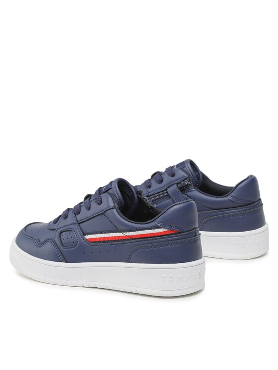 Tommy Hilfiger Tommy Hilfiger Sneakersy Stripes Low Cut Lace-Up Sneaker T3X9-32848-1355 S Granatowy