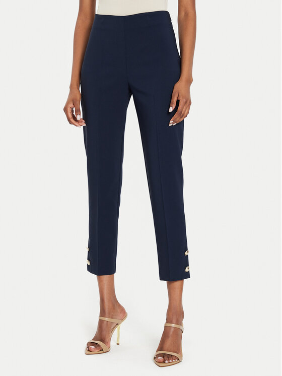Rinascimento Rinascimento Kalhoty z materiálu CFC0120002003 Tmavomodrá Regular Fit