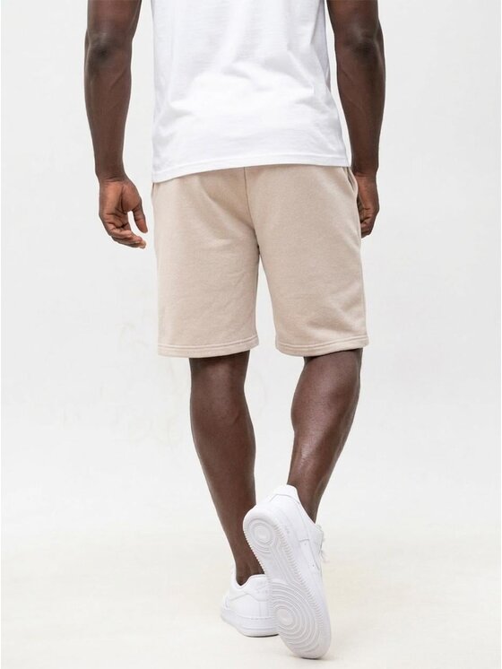 Jigga Wear Jigga Wear Szorty materiałowe Krótkie spodenki dresowe 131099 Beżowy Regular Fit