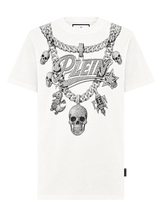 PHILIPP PLEIN PHILIPP PLEIN T-Shirt 31293 Biały Regular Fit