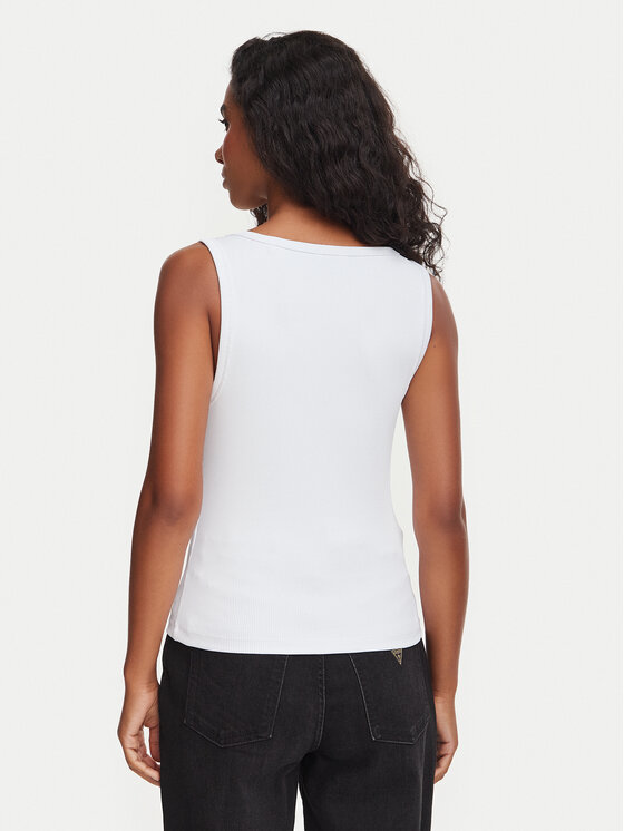 Guess Guess топ W6YP30 K4380 Бял Slim Fit