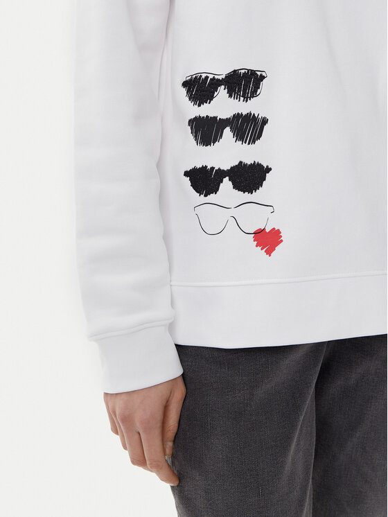 KARL LAGERFELD KARL LAGERFELD Μπλούζα A1W20076 Λευκό Relaxed Fit