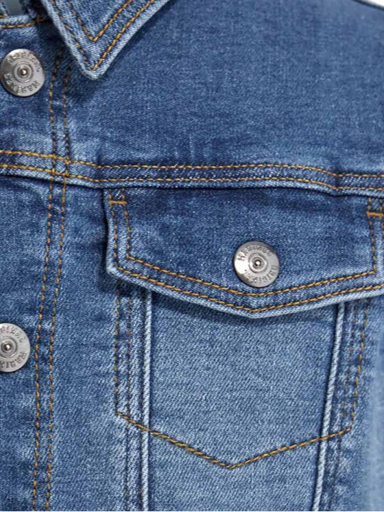 Original Marines Original Marines Jeansjacke DFP2047CM Blau Regular Fit