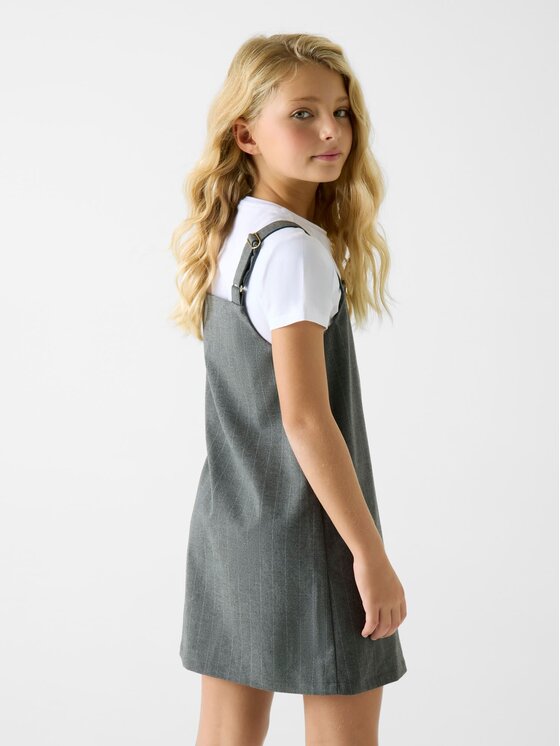 Guess Kids Guess Kids Každodenní šaty 178657 Šedá Classic Fit