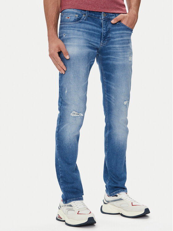 Tommy Jeans Blugi Scanton DM0DM19347 Albastru Slim Fit