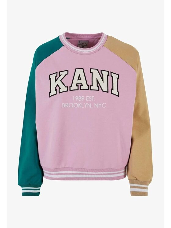 Karl Kani Karl Kani Mikina SERIF BLOCK COLLEGE CREW NECK Barevná Regular Fit