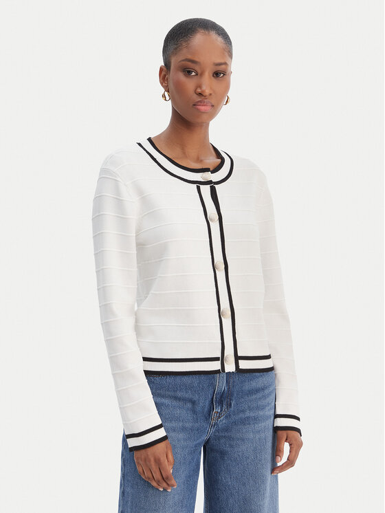 Morgan Cardigan 261-MLIO Alb Regular Fit