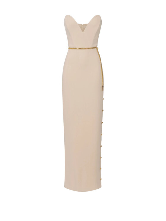 Elisabetta Franchi Elisabetta Franchi Abito da sera ab62946e2-045 Bianco Regular Fit