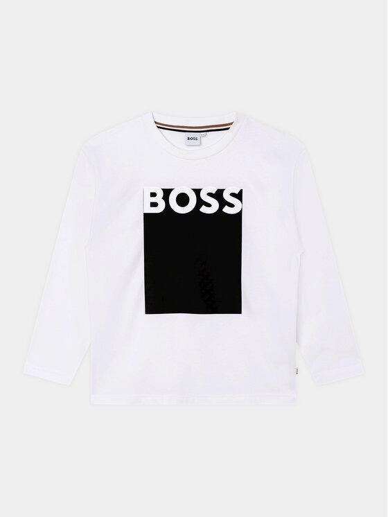 Boss Majica J25O75 D Bijela Loose Fit