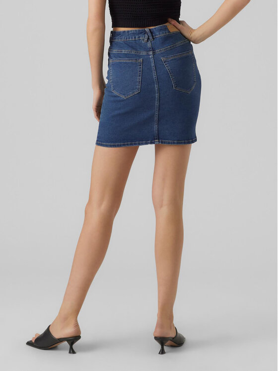 Vero Moda Vero Moda Džinsinis sijonas Luna 10279491 Mėlyna Regular Fit