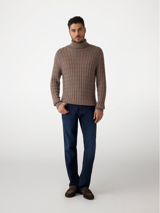 Guess Guess Sweter 170459 Brązowy Classic Fit