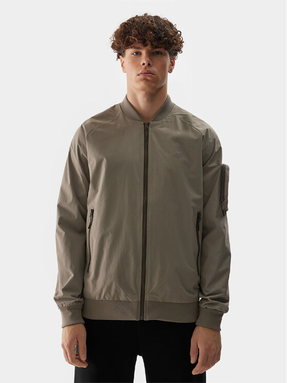 4F Bomber 4FWSS24TJACM151 Beige Regular Fit, taglia : S
