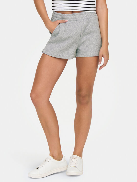 ONLY Športové kraťasy Sweat 15245800 Sivá Regular Fit