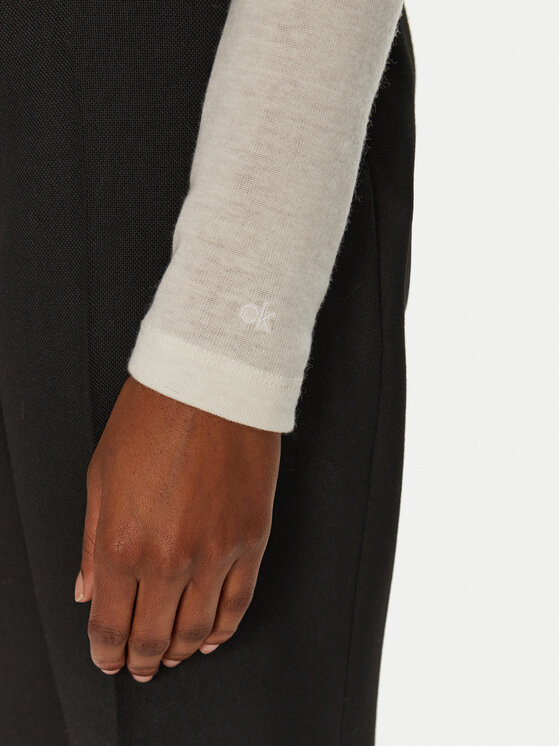 Calvin Klein Calvin Klein Rollkragenpullover K20K208047 Écru Slim Fit