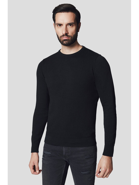 Lancerto Lancerto Sweter Simen SW073224000050 Czarny Regular Fit