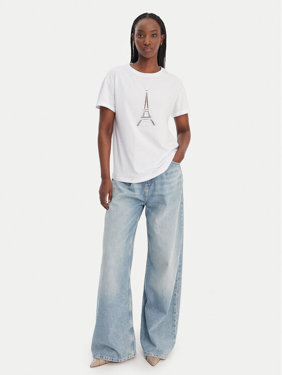 Liu Jo Liu Jo Tricou WA6413 JS904 Alb Regular Fit