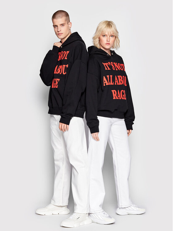 Felpa Unisex It's Not All About Rage Nero Oversize...