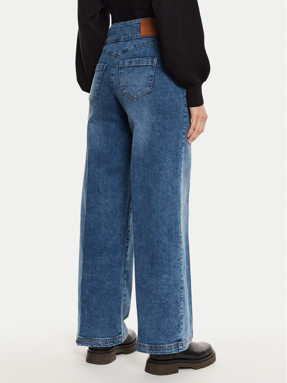 Silvian Heach Silvian Heach Farmer Galta GPA24261JE Kék Wide Leg