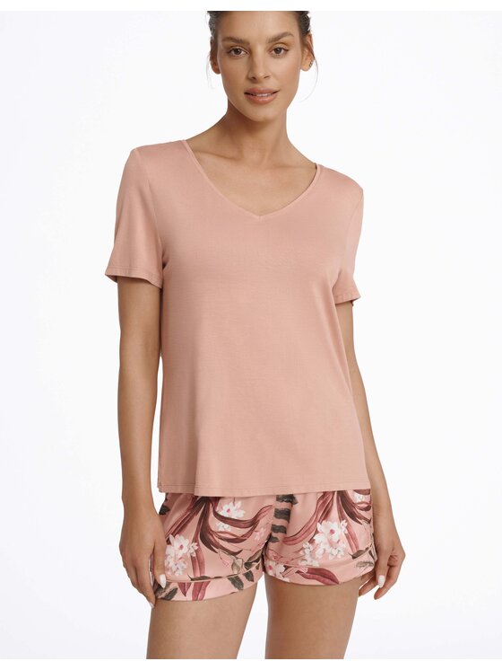 Esotiq Esotiq Piżama 41135-39X Różowy Regular Fit