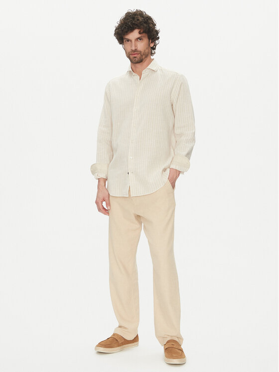 Hechter Paris Hechter Paris Särk 60357 151606 Beež Regular Fit
