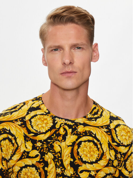 Versace Versace T-shirt 1000959 1A11188 Žuta Regular Fit