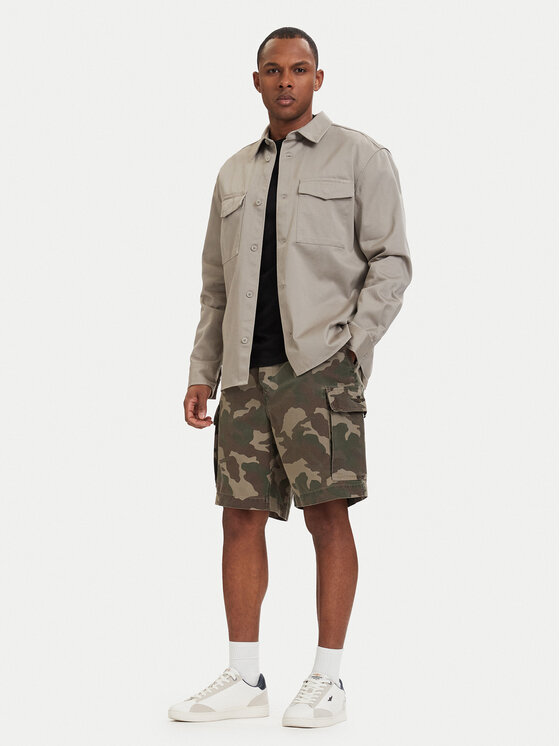 Aeronautica Militare Aeronautica Militare Šortky z materiálu 261BE0281UCT04296 Zelená Regular Fit
