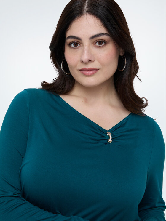 Fiorella Rubino Fiorella Rubino T-shirt G04YL008939N035 Turchese A-Line Fit