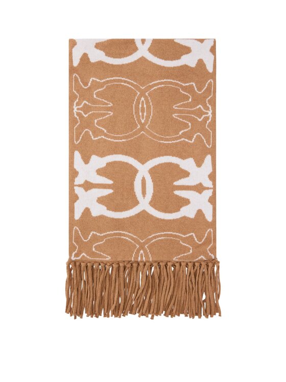 PINKO PINKO Sciarpa Svezia sciarpa jacquard logo Beige
