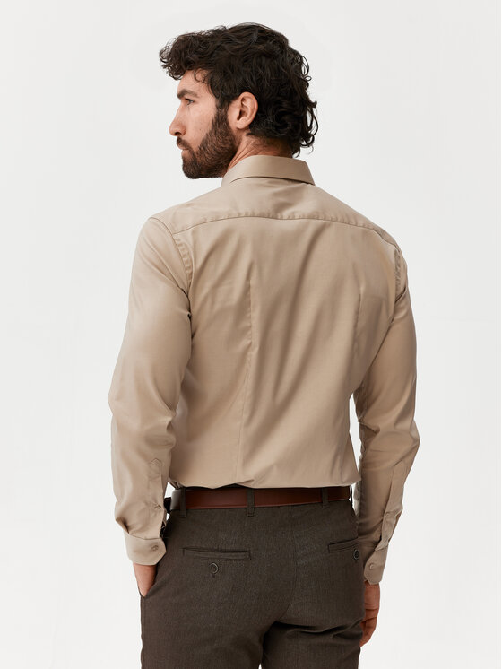 Evenemen Evenemen Koszula Punto G2 Beżowy Slim Fit