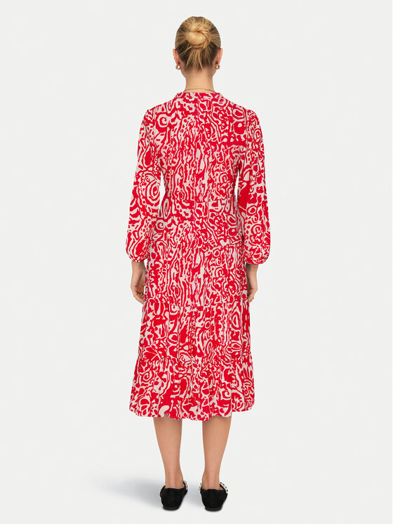 ONLY ONLY Košilové šaty Milana 15308233 Červená Loose Fit