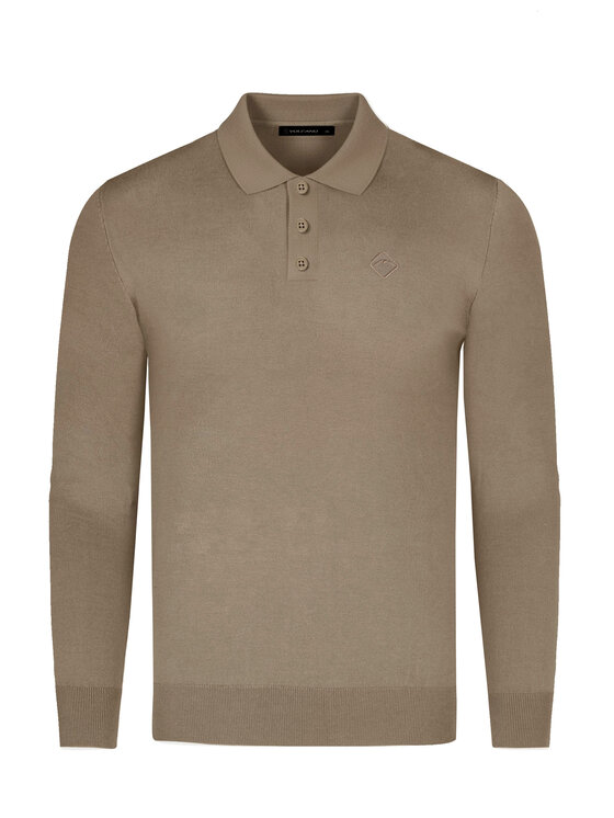 Volcano Volcano Sweter S-MARIO Beżowy Regular Fit