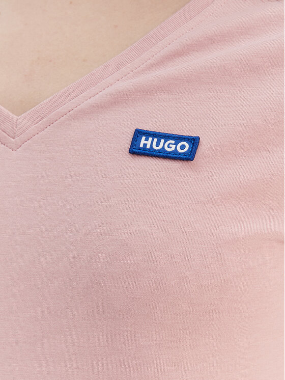 HUGO HUGO T-Shirt Classic 50513667 Różowy Slim Fit