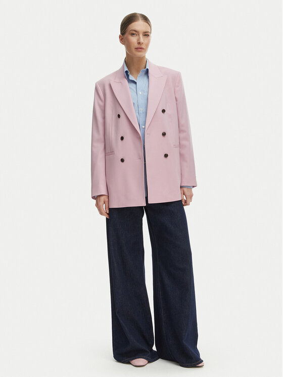 Tommy Hilfiger Tommy Hilfiger Marynarka WW0WW50784 Różowy Relaxed Fit