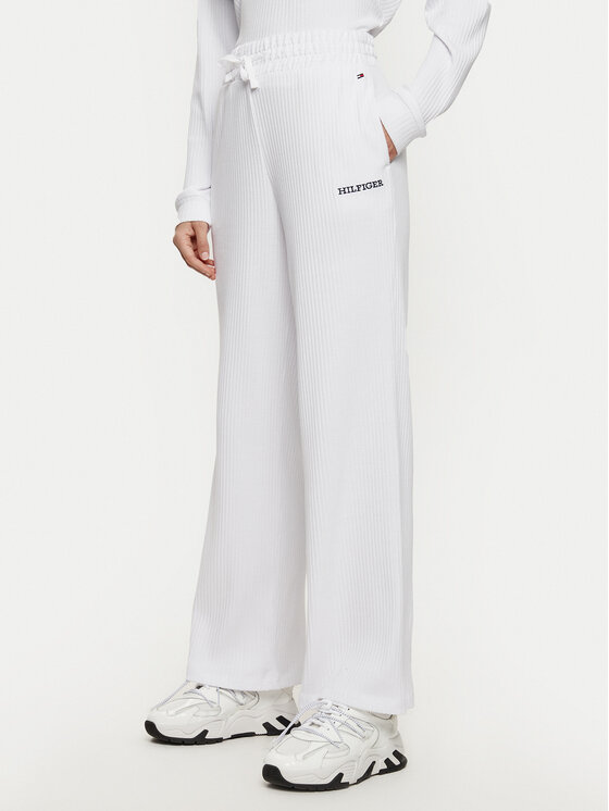 Tommy Hilfiger Pantaloni da tuta UW0UW05577 Bianco Relaxed Fit, taglia : S