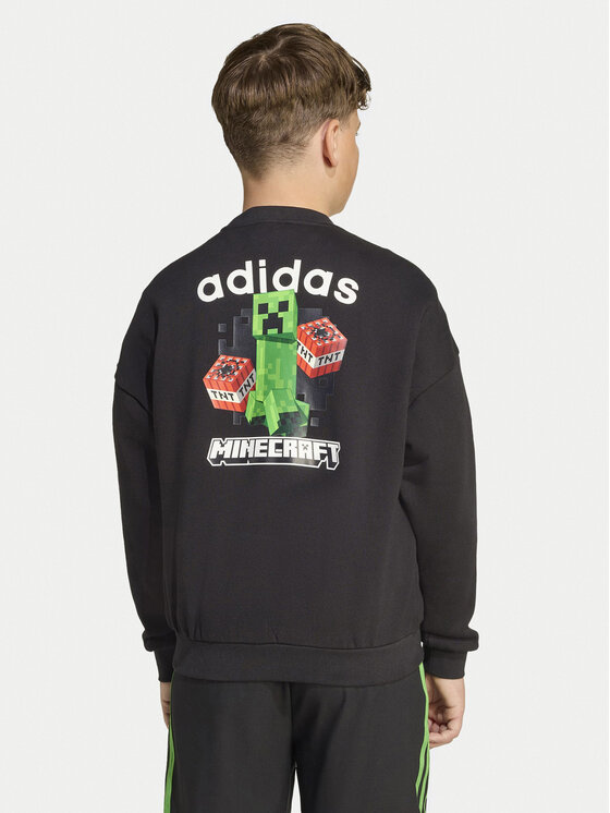 adidas adidas Pulóver Minecraft JW7723 Fekete Loose Fit