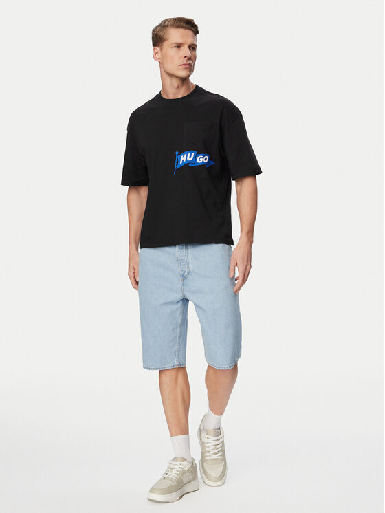 HUGO HUGO Jeans kratke hlače Skate Shorts 50555994 Modra Straight Fit